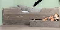 Kinderbed Steigerhout Siem – Stoer, Duurzaam & Met Opberglade