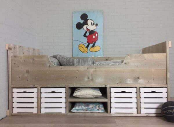 Steigerhouten kajuitbed Anne-Lotte