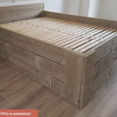 Tweepersoons Steigerhoutenbed Rosa XL
